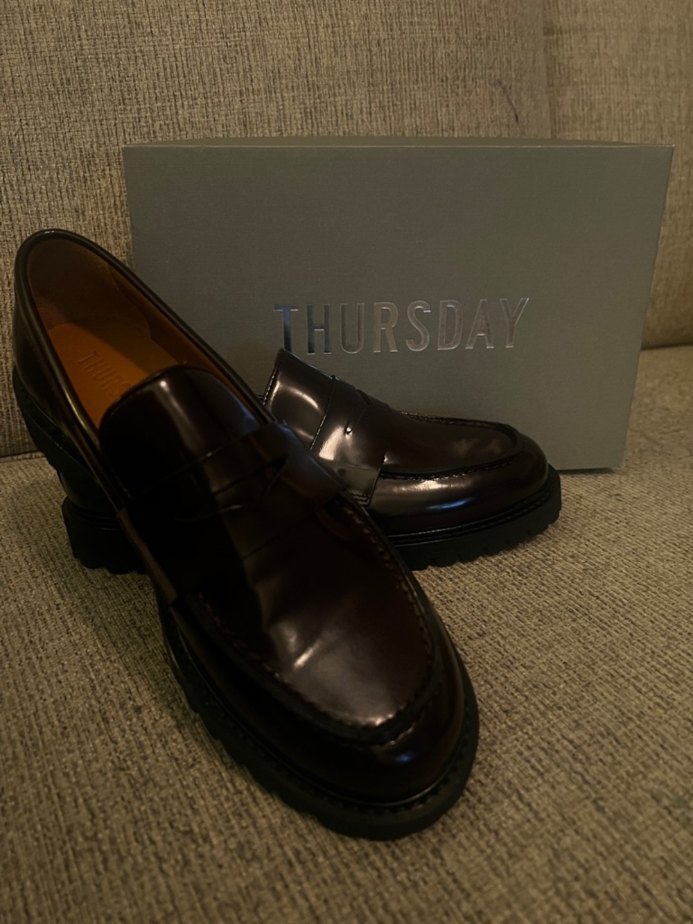 Women’s Thursday Penny Loafers in Dark Burgundy